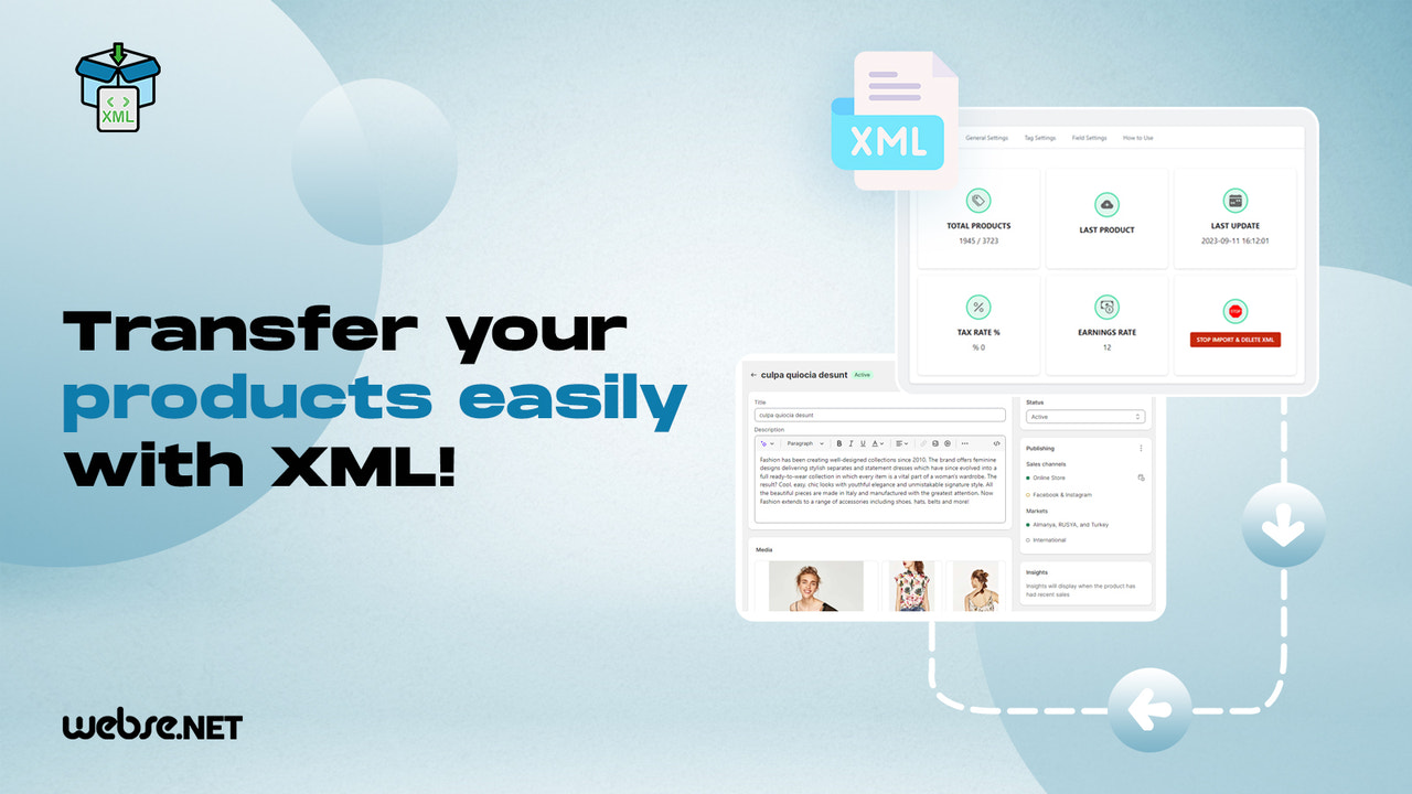 Easily bulk import and sync products from any XML feed.