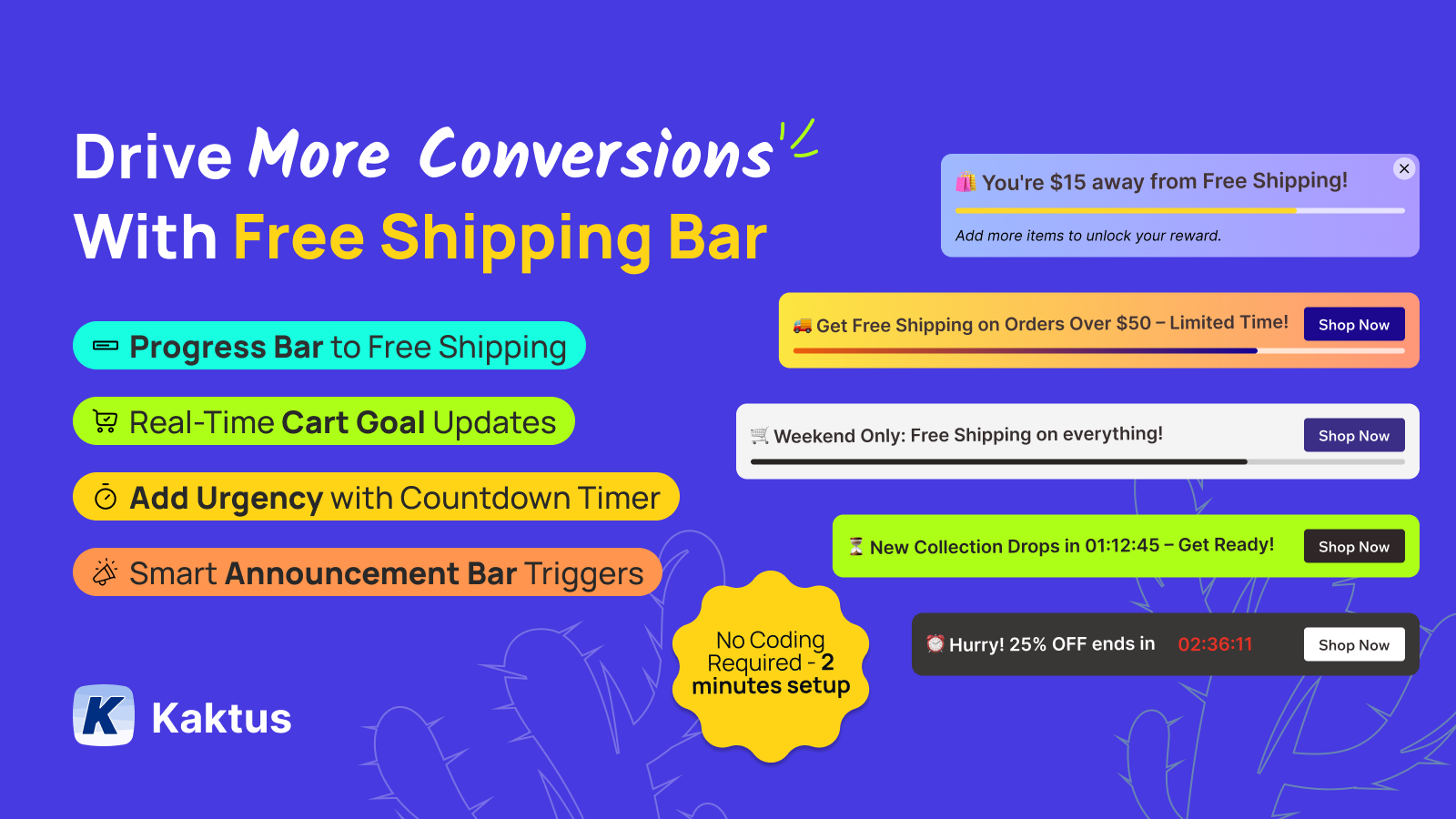 Free Shipping Bar banner