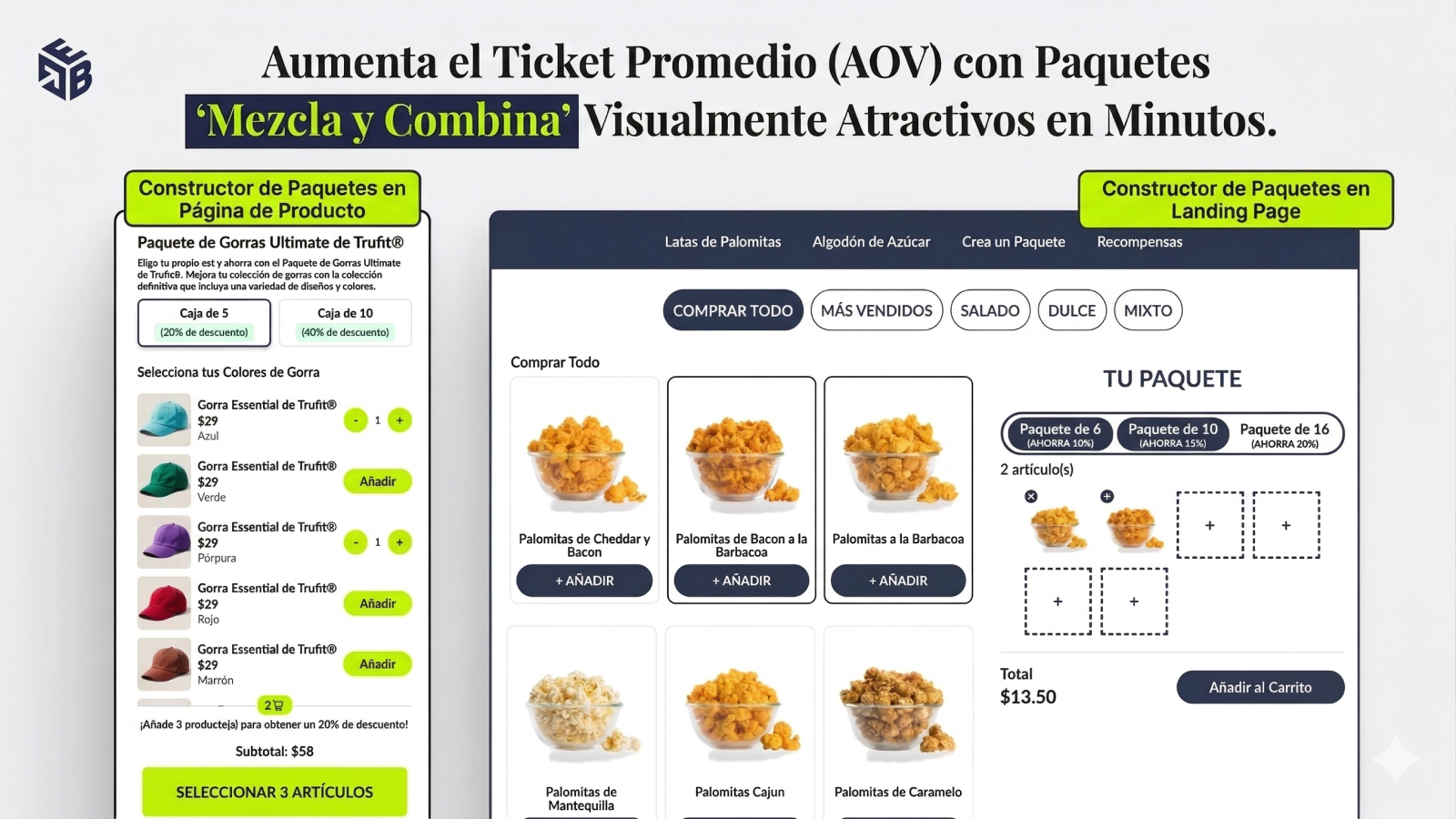 App Shopify de bundles para bundles mix & match de alto impacto