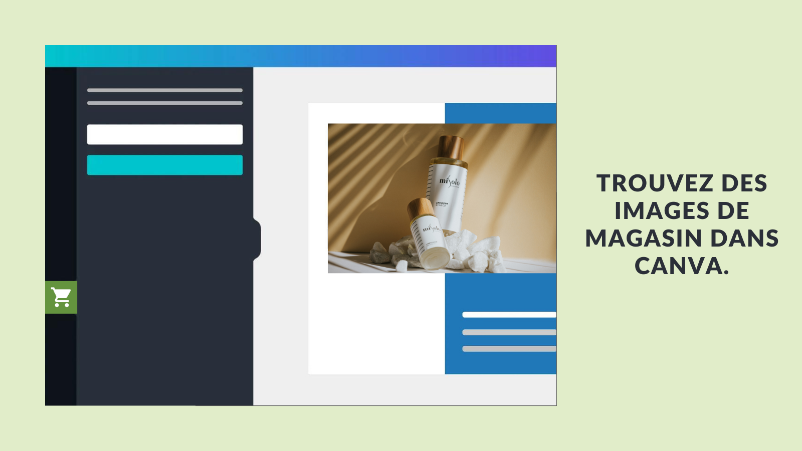 Trouvez des images de magasin dans Canva.