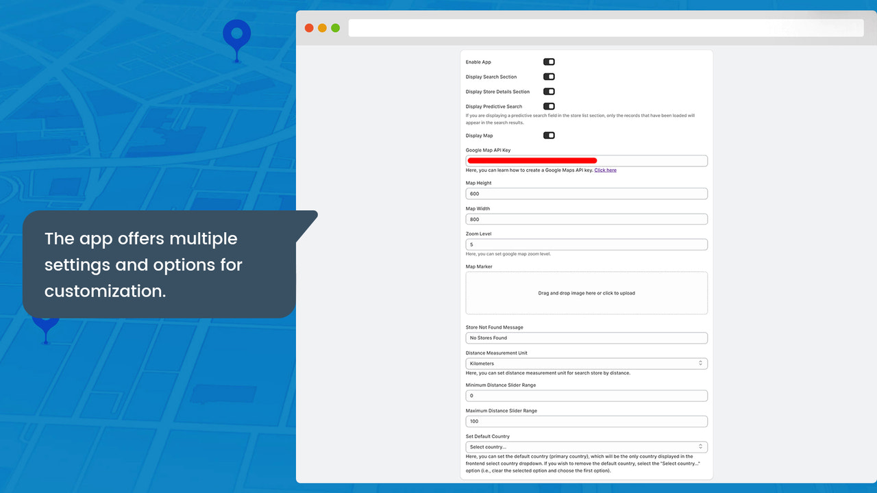 App backend - General Settings