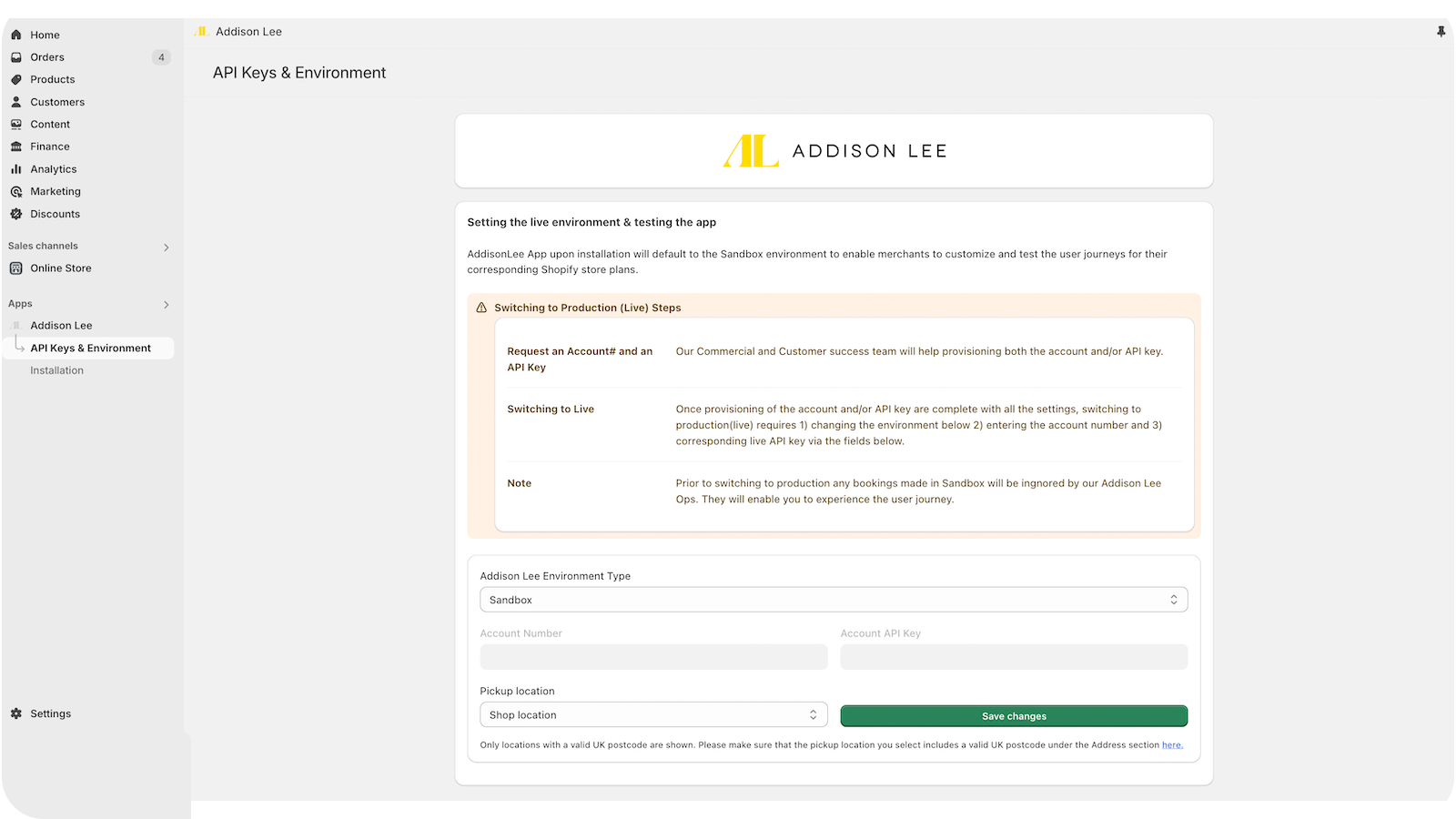APIs and Store setup