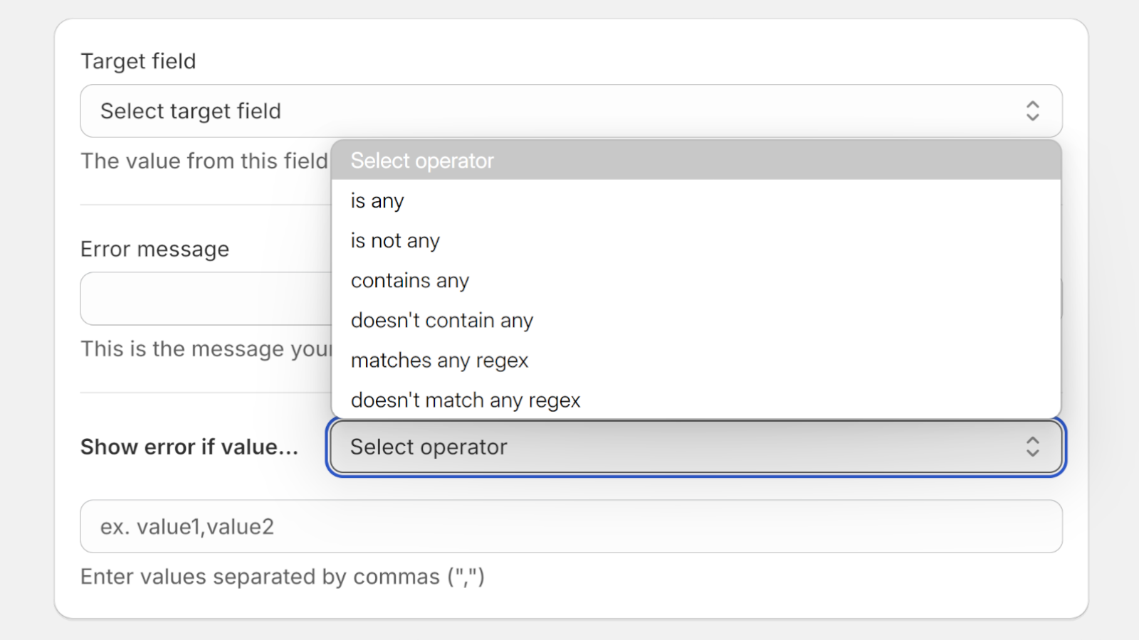 Conditions