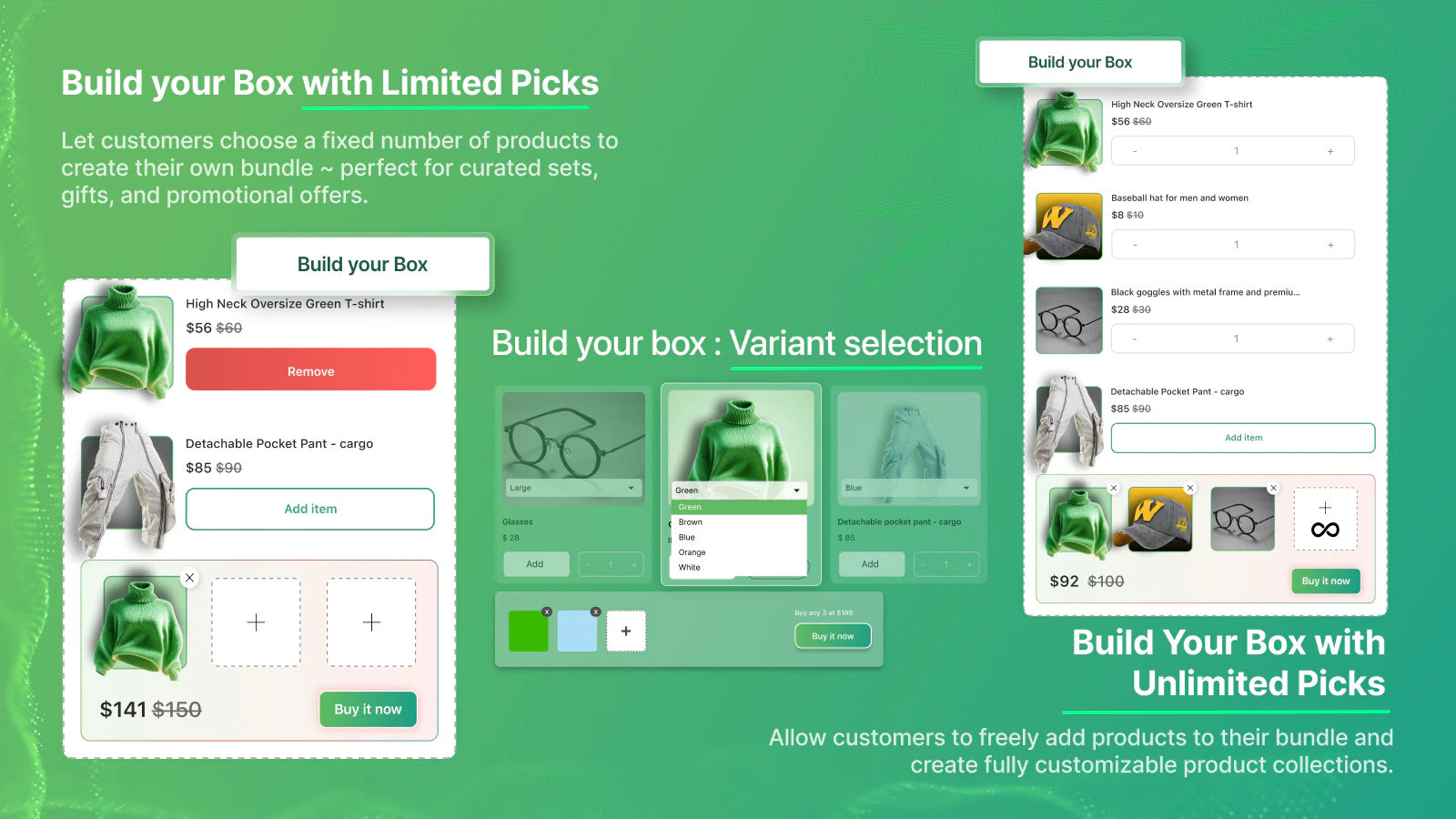 Build Your Box: shoppers pick products you approve