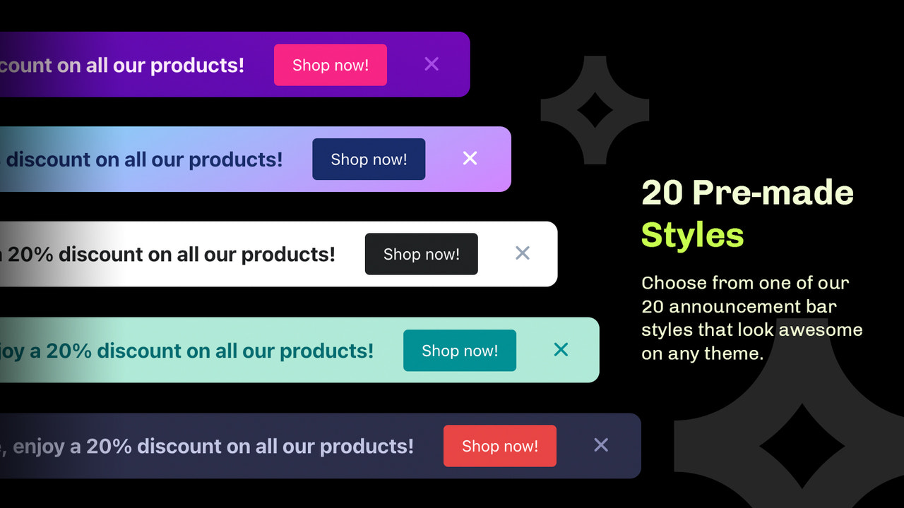 App Essential Shopify com 20 estilos prontos
