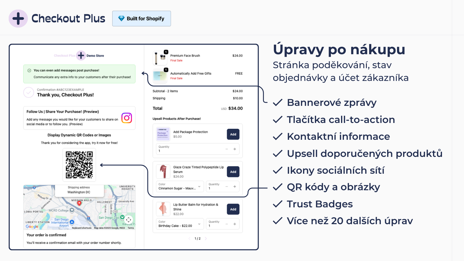 Přizpůsobte stránku poděkování a stav objednávky po Checkoutu