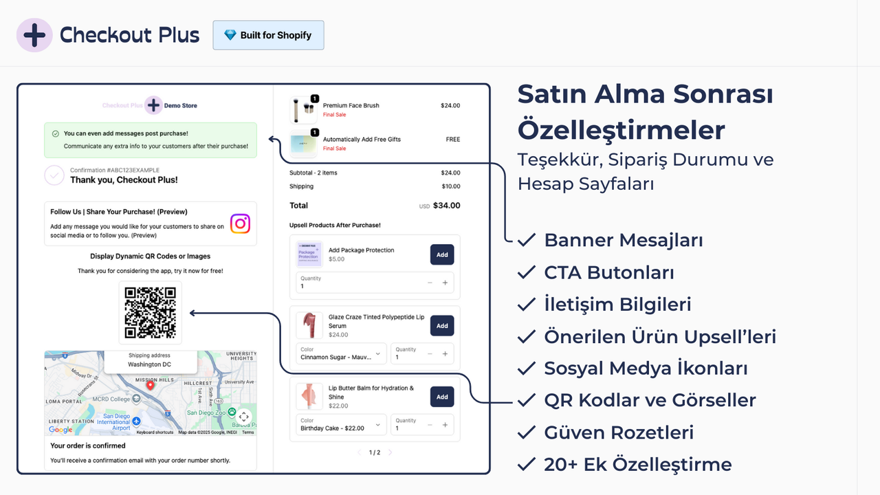 Satın alma sonrası sayfaları ve upsell’leri özelleştirin