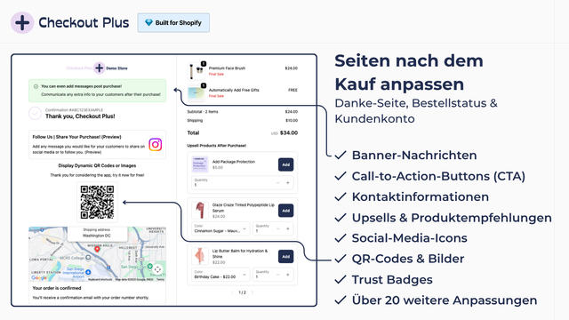 Danke-Seite & Bestellstatus mit Upsells anpassen