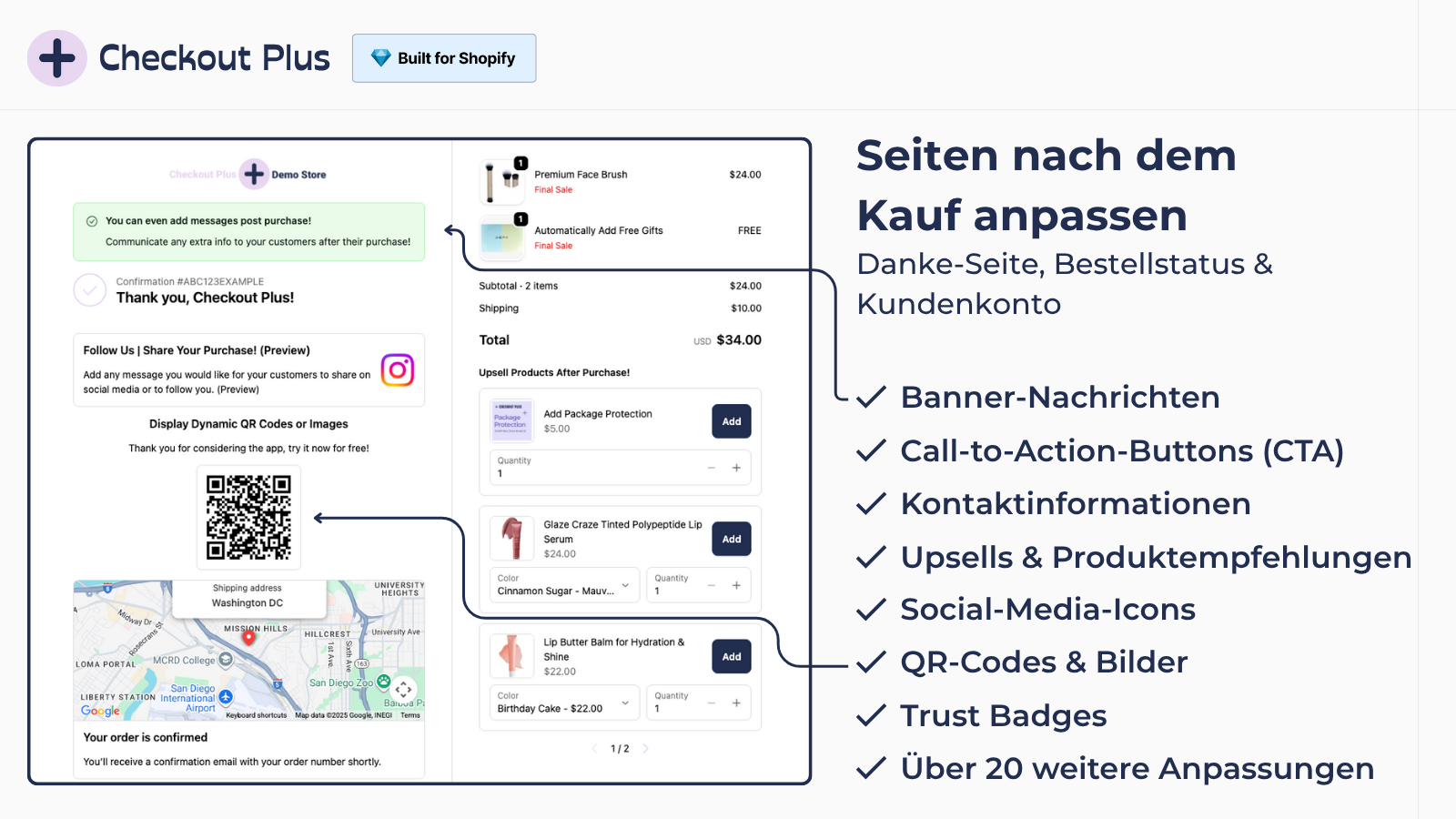 Danke-Seite & Bestellstatus mit Upsells anpassen