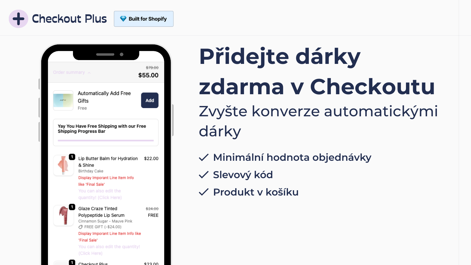 Automaticky přidávejte dárky zdarma v Checkoutu