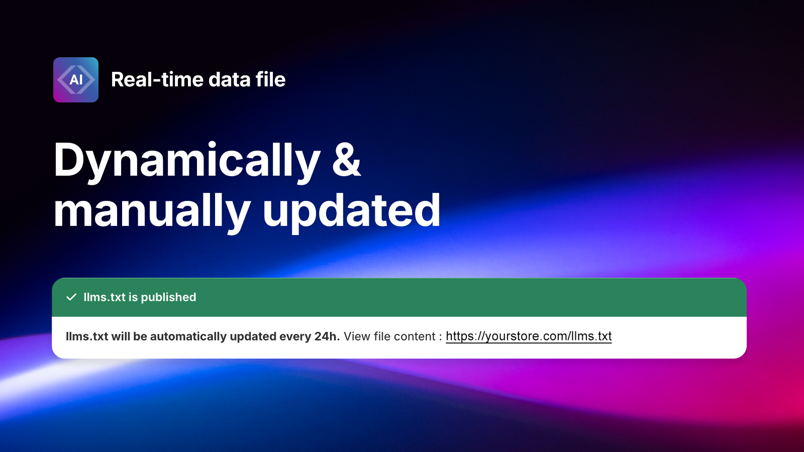 Dynamically & manually updated
