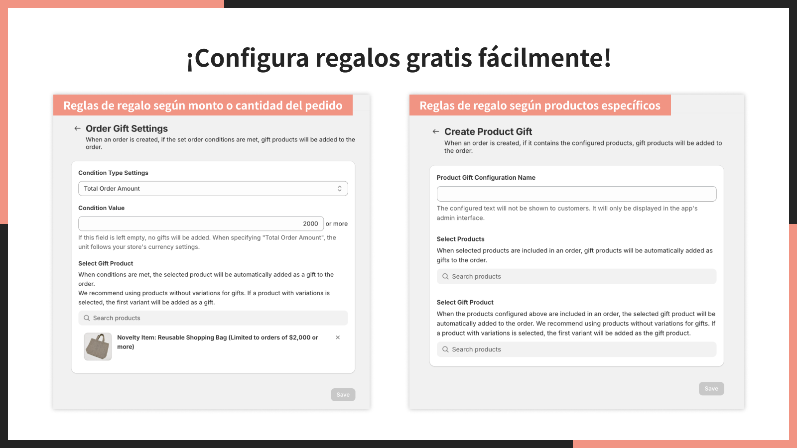 ¡Configura regalos gratis fácilmente!