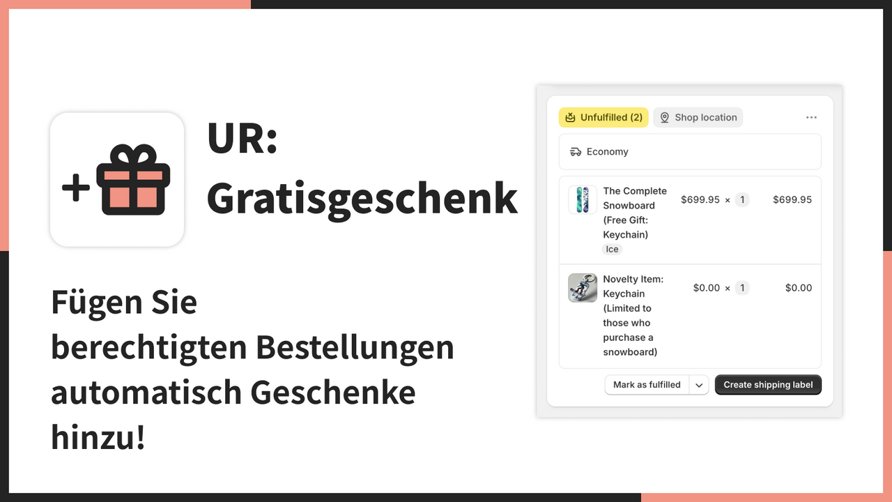 Fügen Sie berechtigten Bestellungen automatisch Geschenke hinzu!