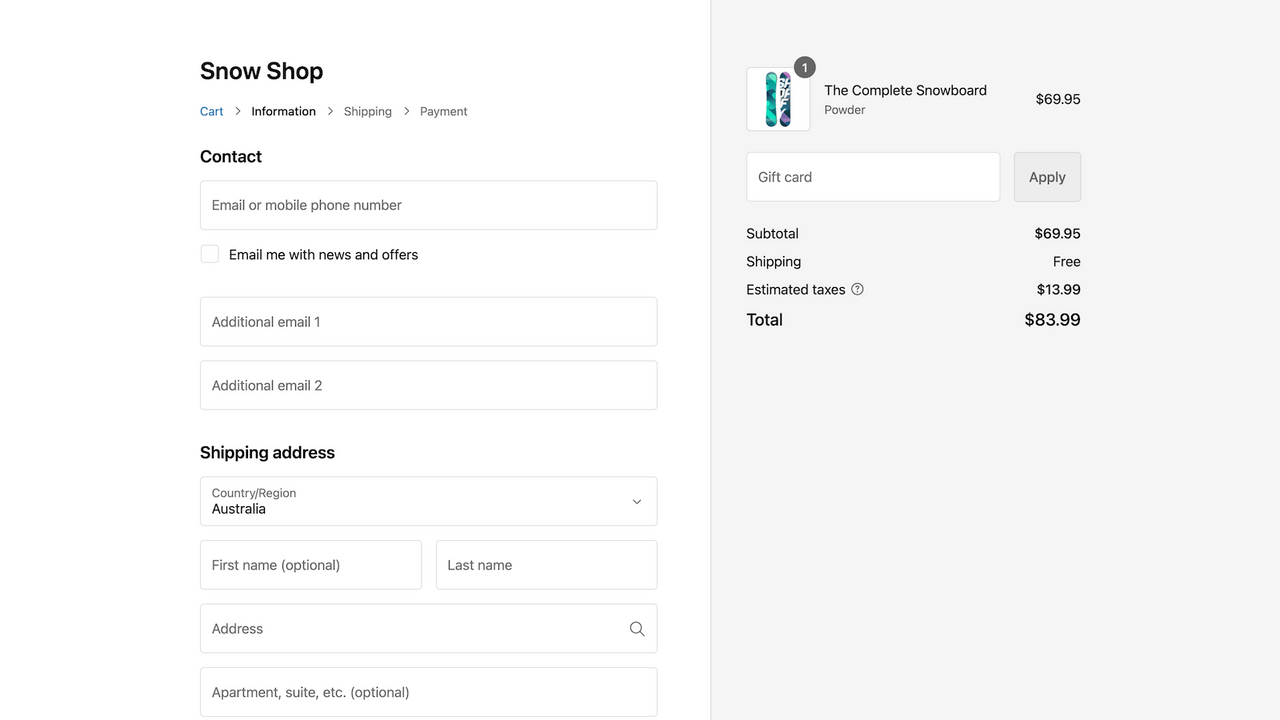 Checkout ui extension for Shopify Plus stores