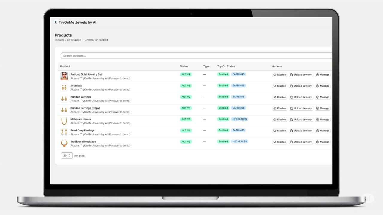 Manage Products
