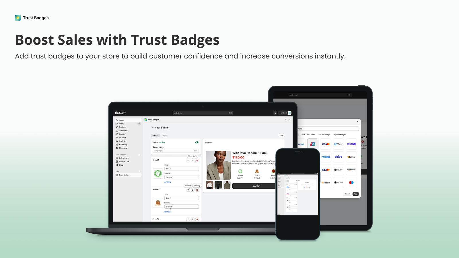 Trust badge homepage