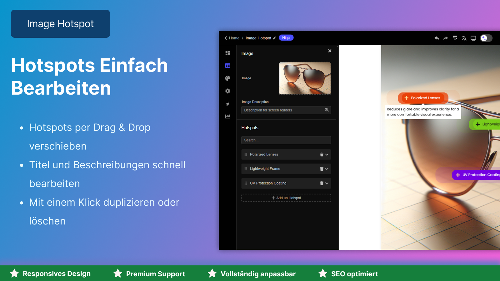 Hotspots in Bildern schnell hinzufügen oder ändern