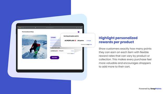 Highlight personalized rewards per product