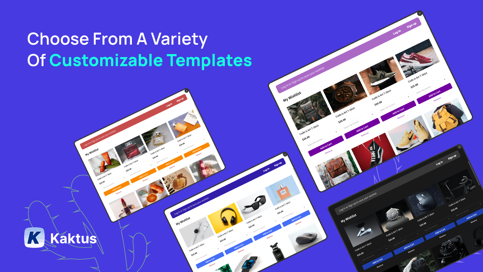 Variety of templates