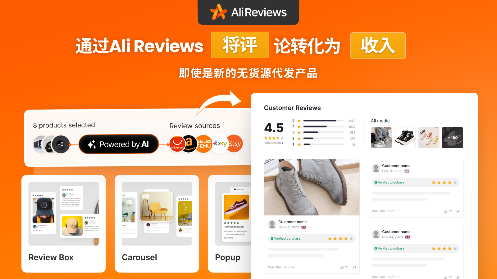 使用 Ali Reviews，将产品评论转化为转化率