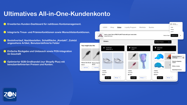 Kundenkonto für Shopify-Shop
