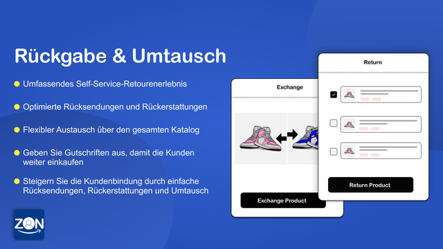 Rückgaben und Umtausch für die Shopify Store-App