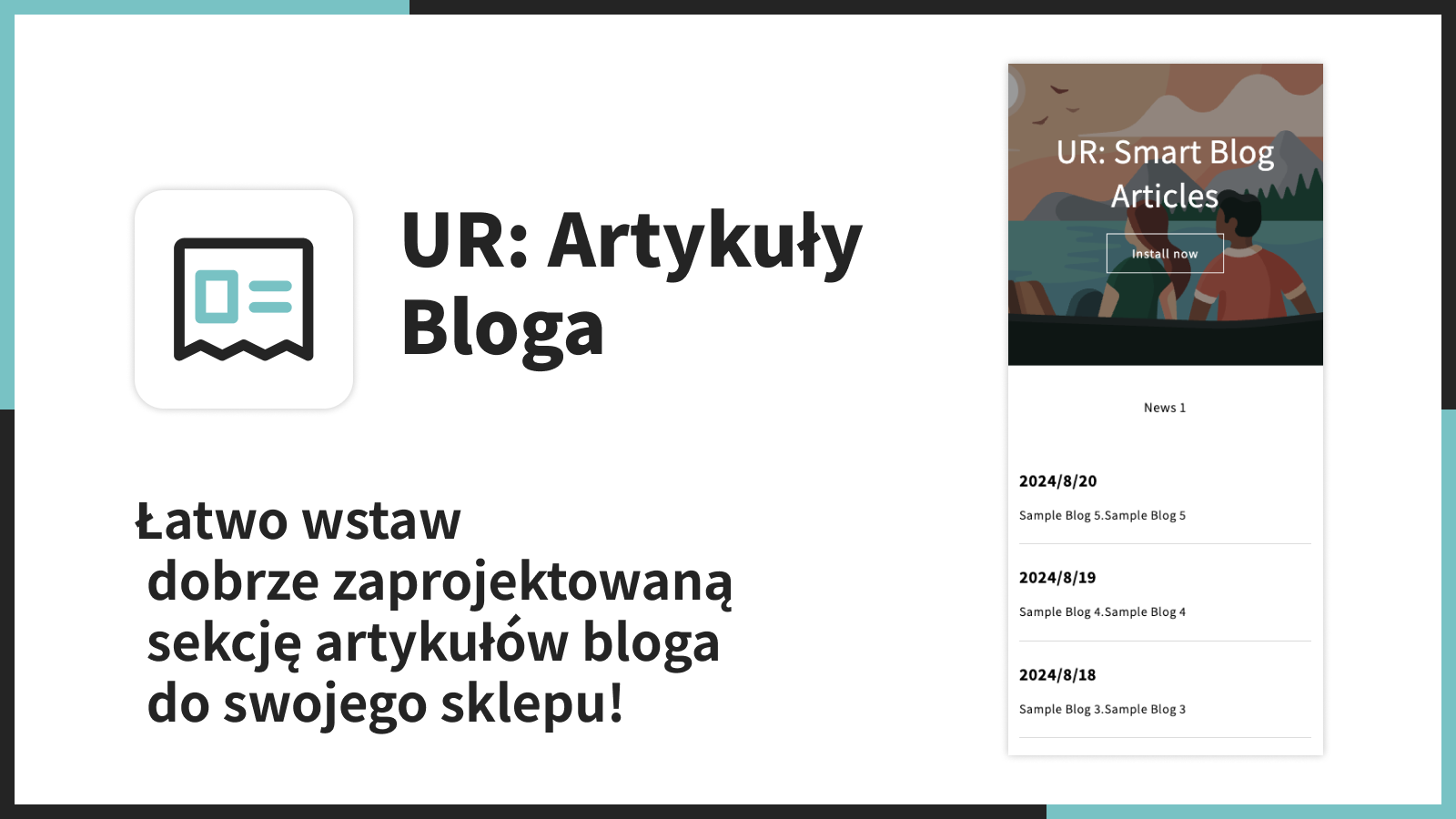 Łatwo wstaw dobrze zaprojektowaną sekcję artykułów bloga do swoj