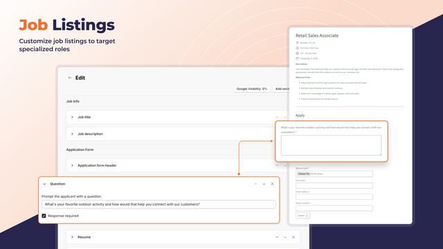 Job listings