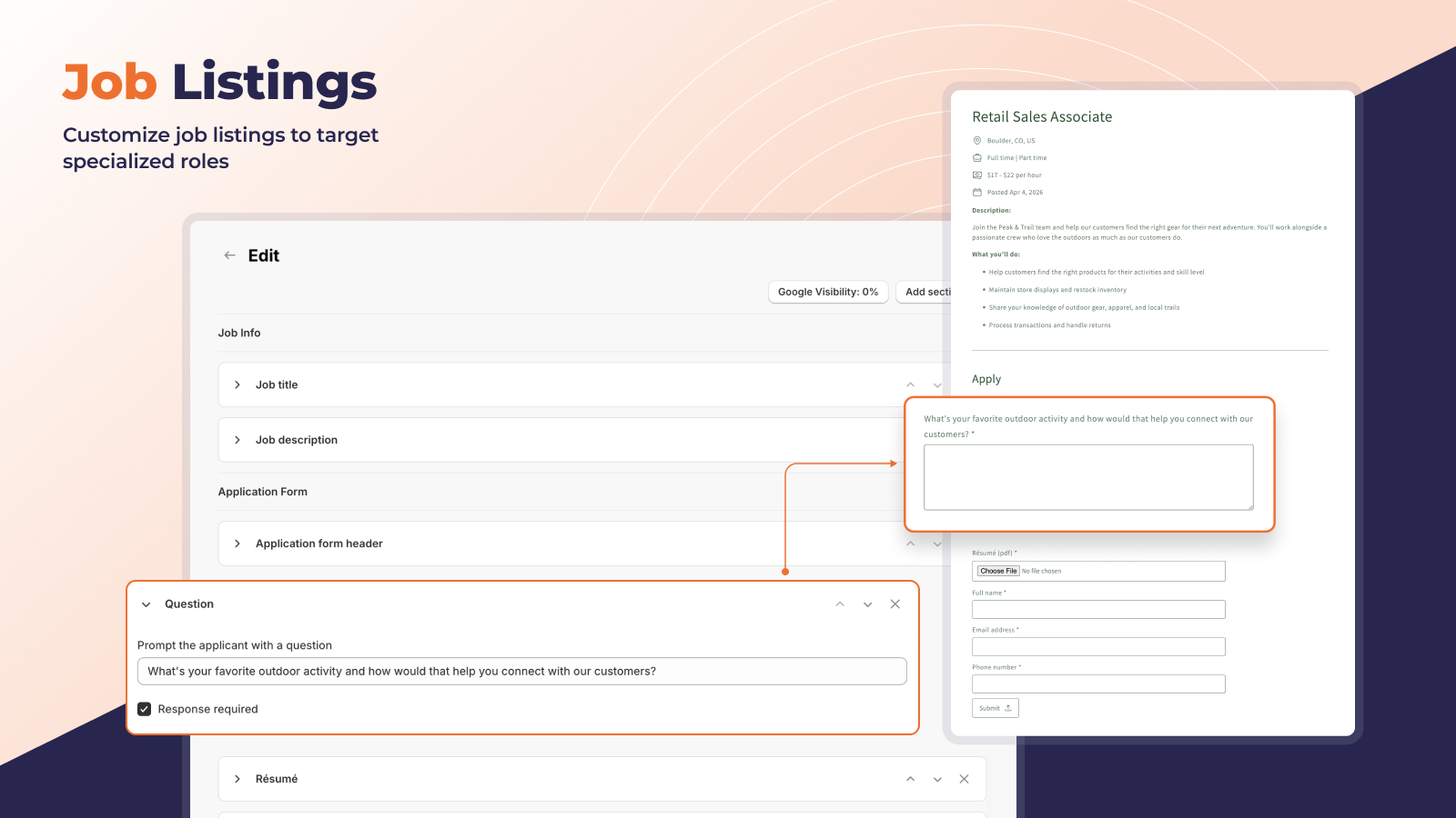 Job listings