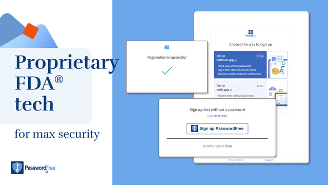 Proprietary FDA tech | easy 2FA | authenticator app
