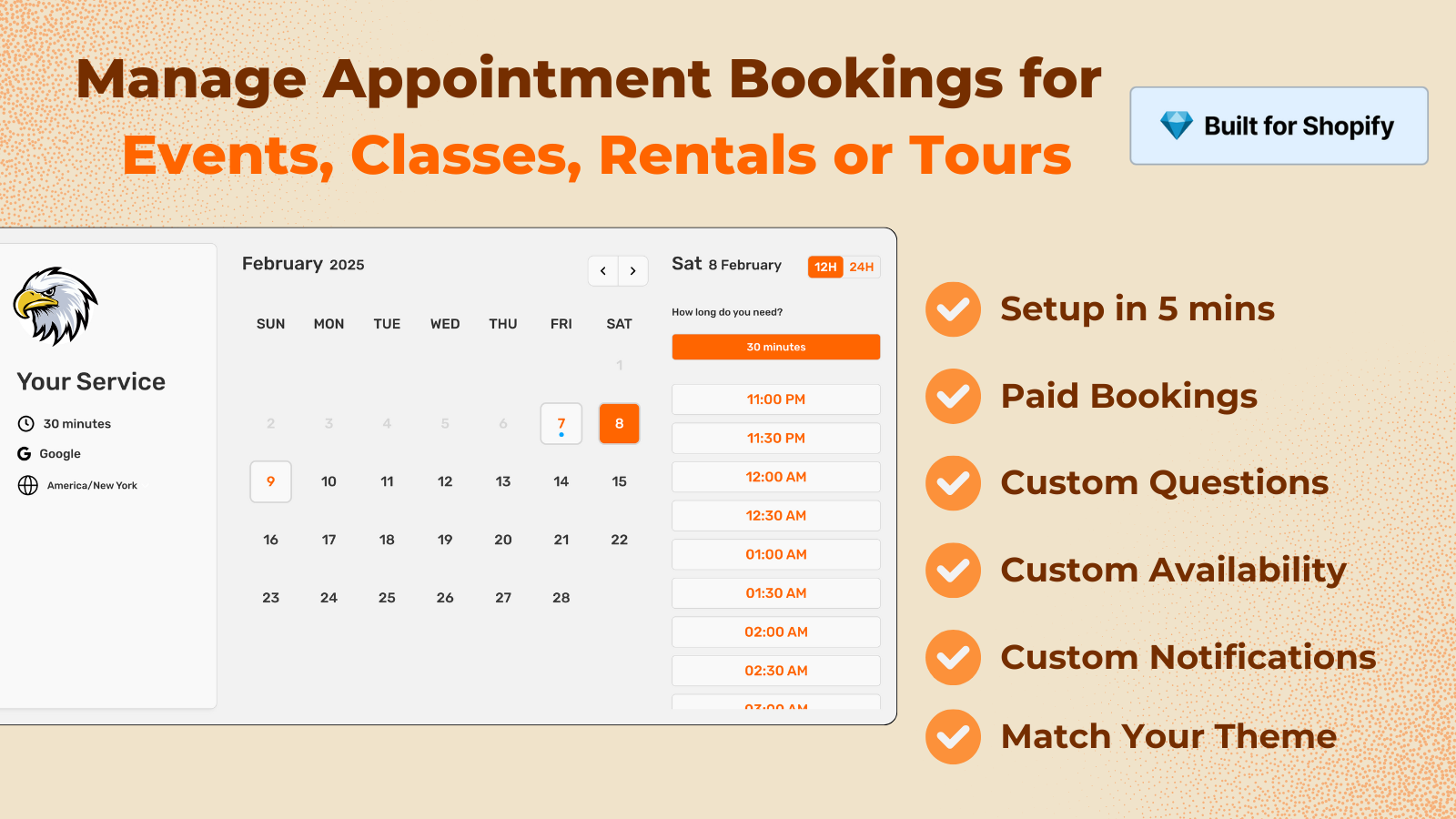 Book Appointments from Shopify Storefront