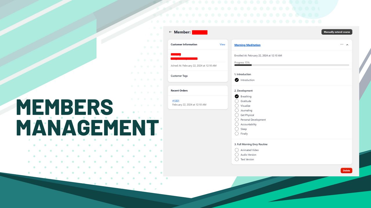 Easy to manage students and enrolled courses