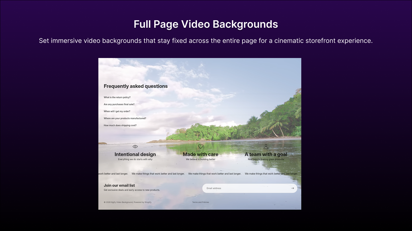 Bgify - Video Background: Page Background