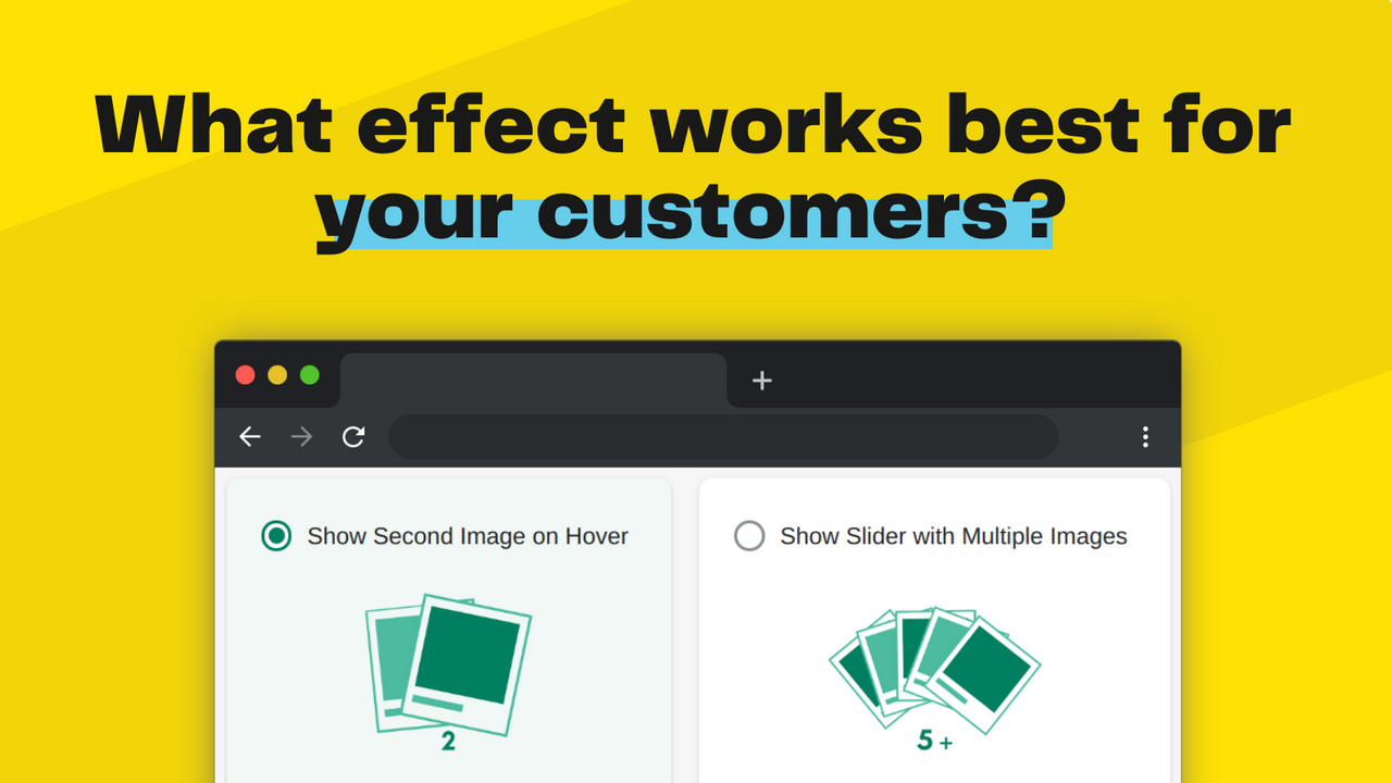 Slider for collection page product images, change image on hover
