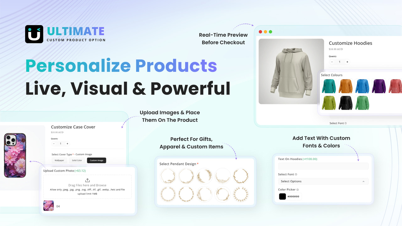 Product Options App with Variants, Swatches & Addons