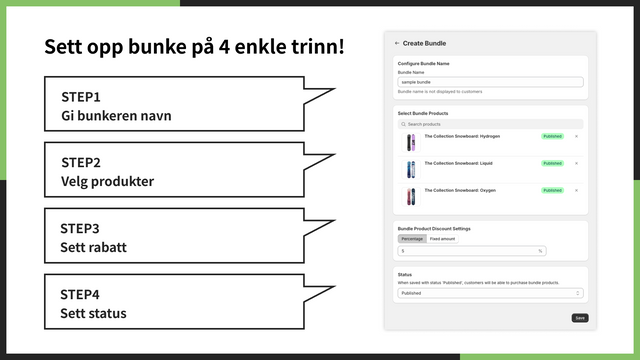 Sett opp bunke på 4 enkle trinn!