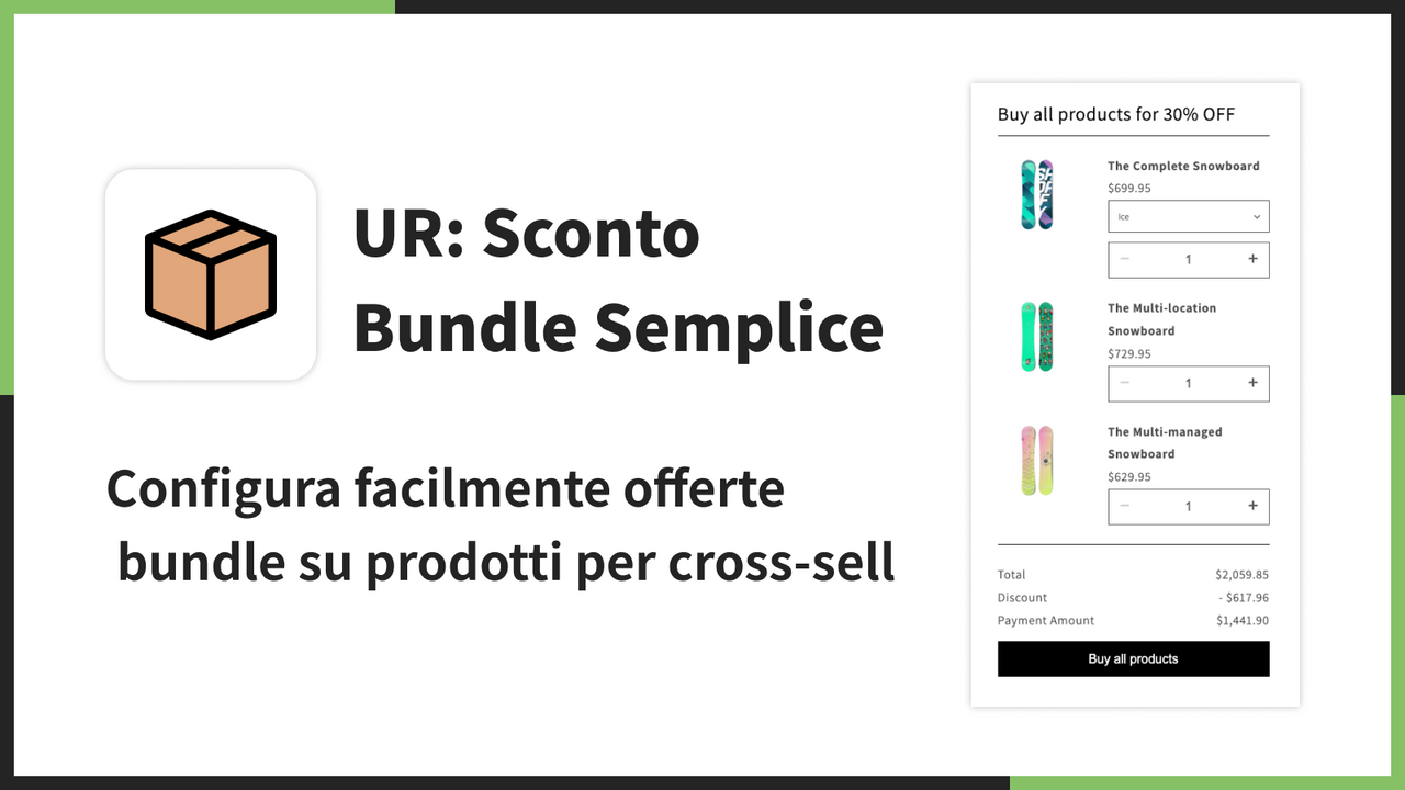 Configura facilmente offerte bundle su prodotti per cross-sell