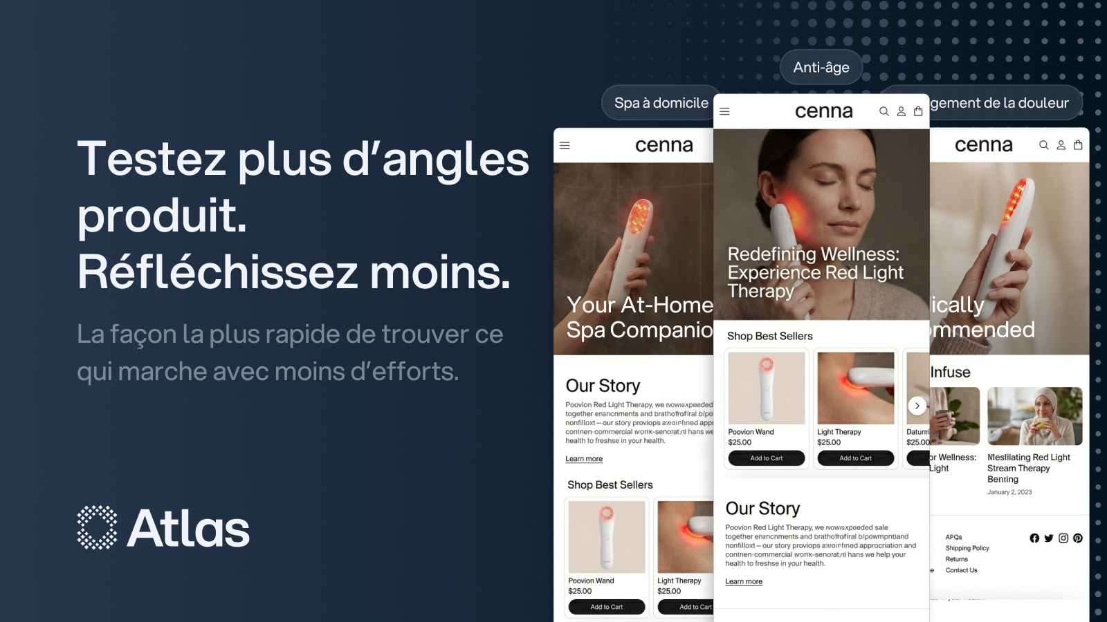 Testez plus d'angles produits avec pages et modèles IA
