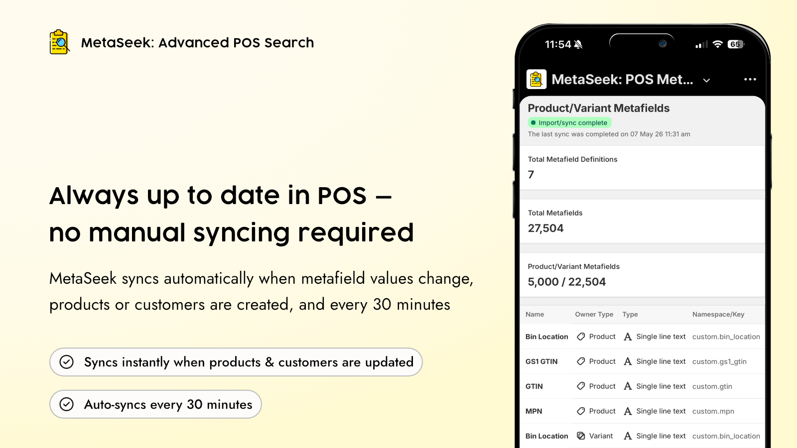 MetaSeek keep metafields in sync