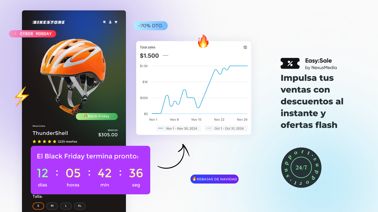 Descuentos, programar precios de oferta, cambios masivos