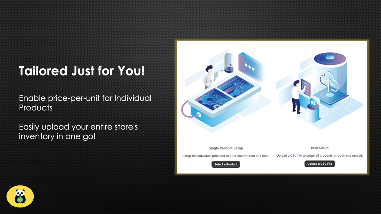 Enable individual or bulk upload all your products
