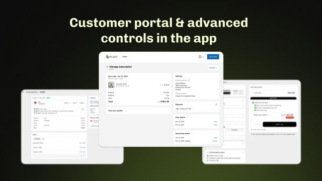Customer portal and advanced controls in app