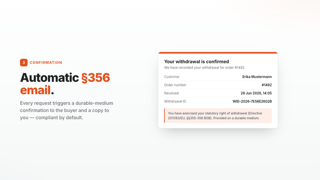EU Withdrawal Button & Form
