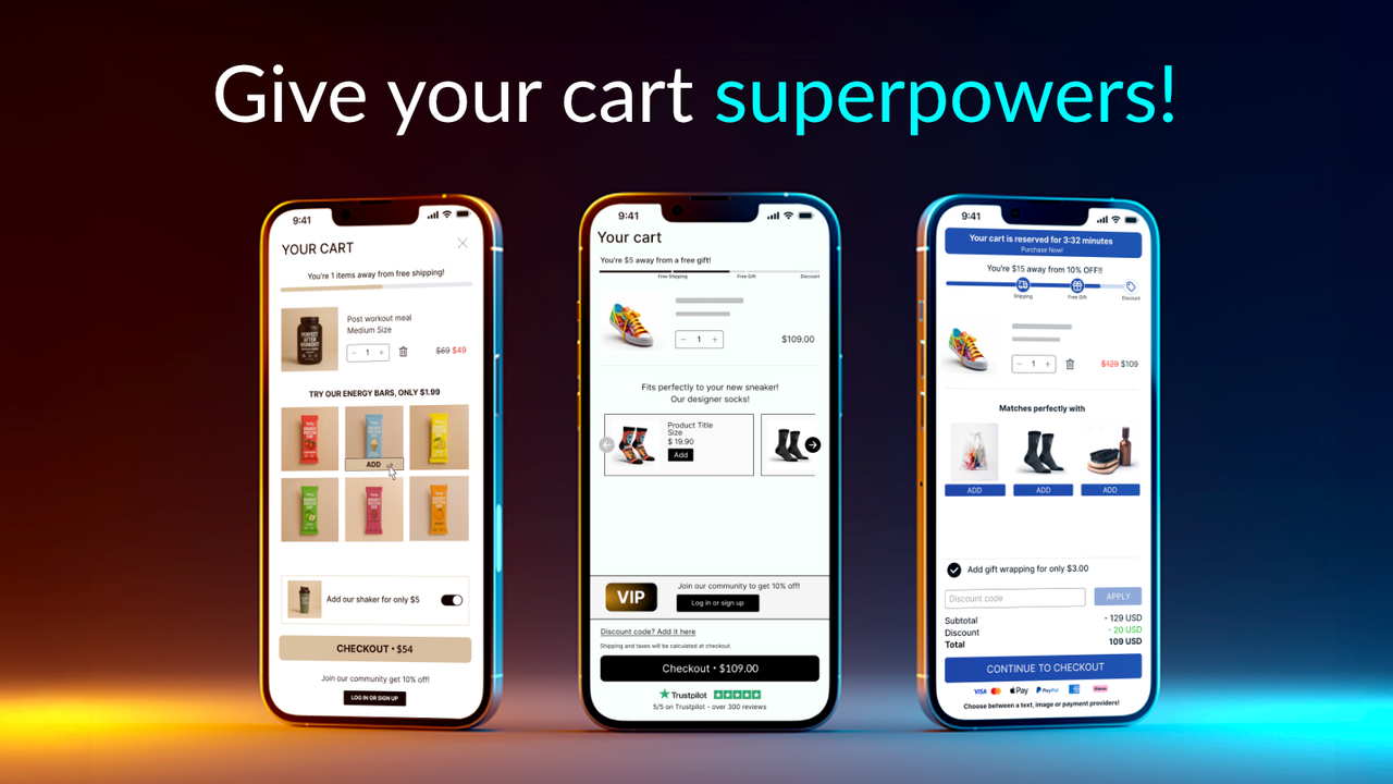 High-converting mobile slide cart drawer examples.