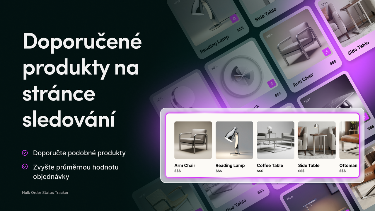 Sledování Shopify s upsellem na stránce sledování