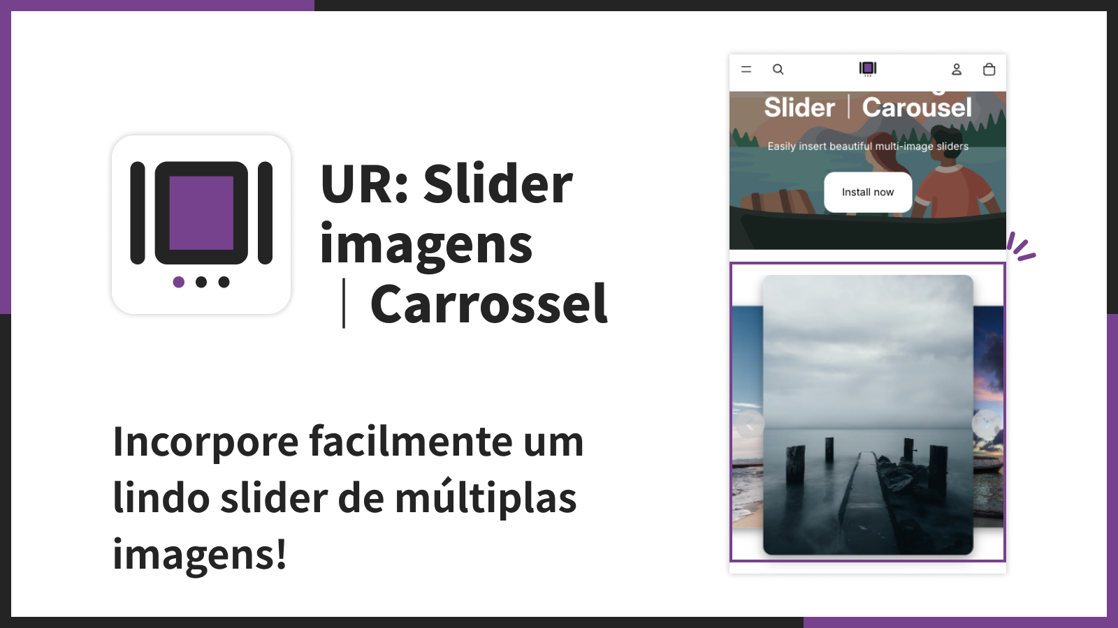Incorpore facilmente um lindo slider de múltiplas imagens