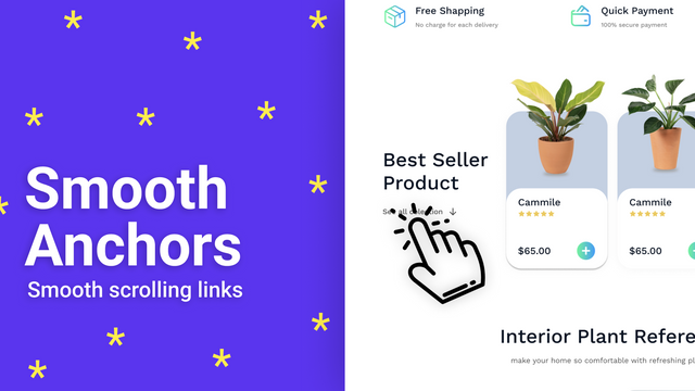 Smooth anchor links for section-based pages and navigation menus