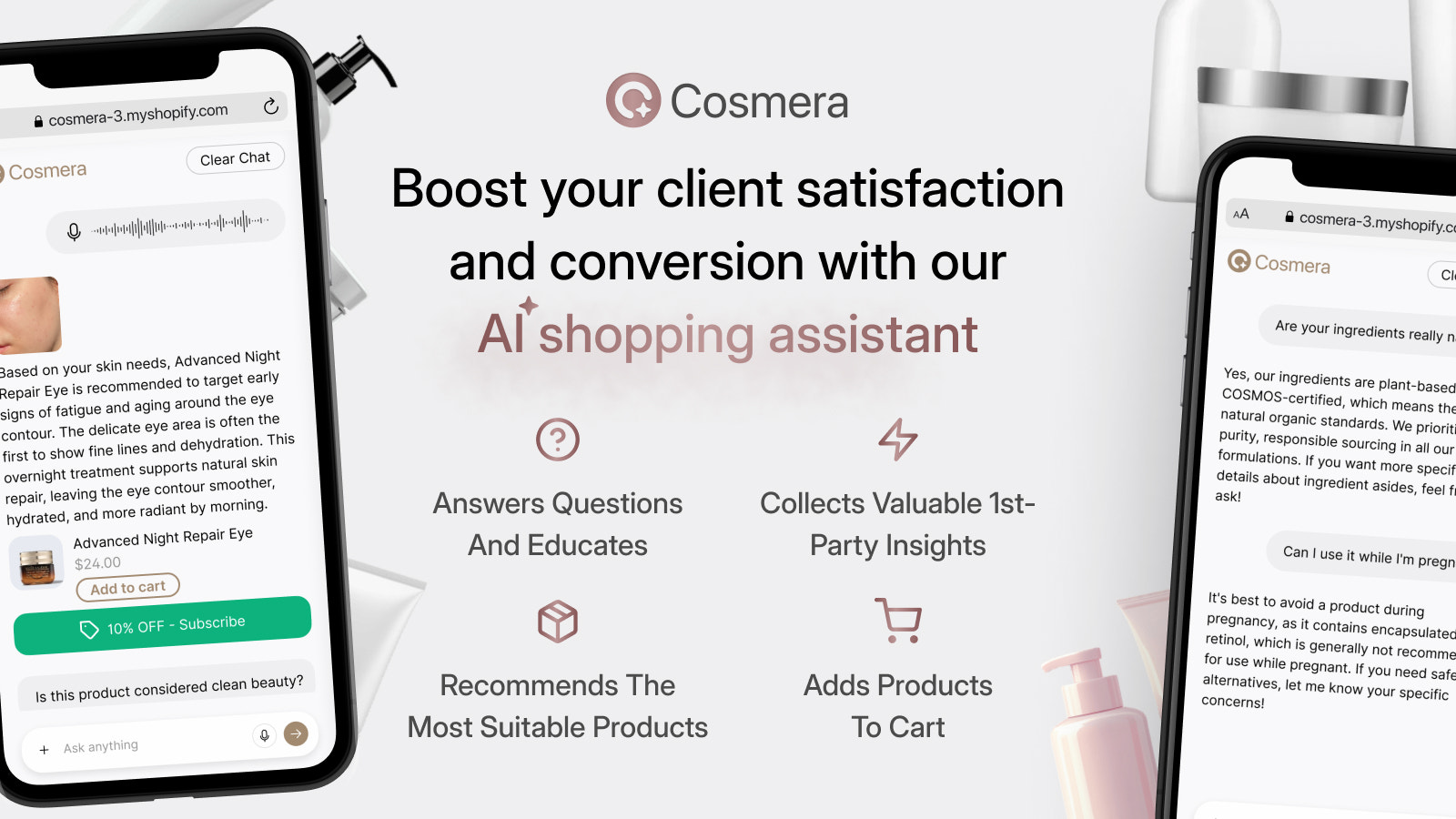 AI shopping assistant for cosmetics and wellness brands