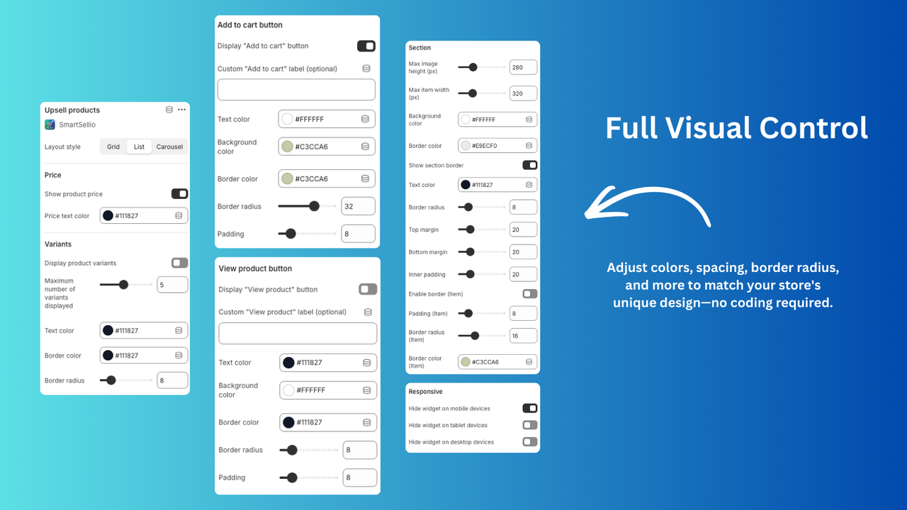SmartSellio full vision controll of the design