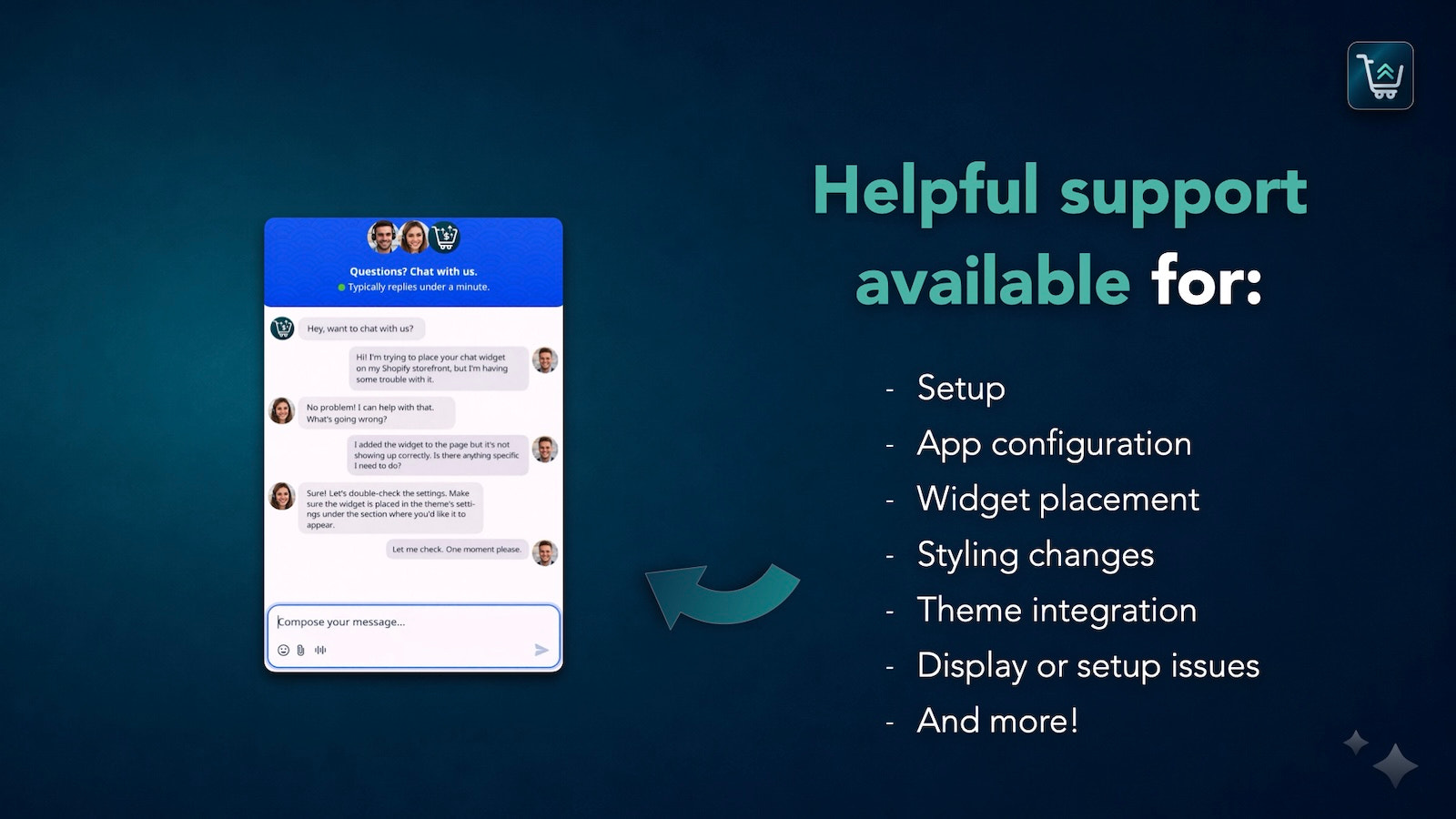 Helpful & friendly support available for any type of request